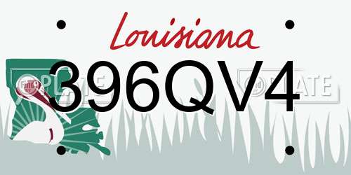 396QV4 Louisiana License Plate