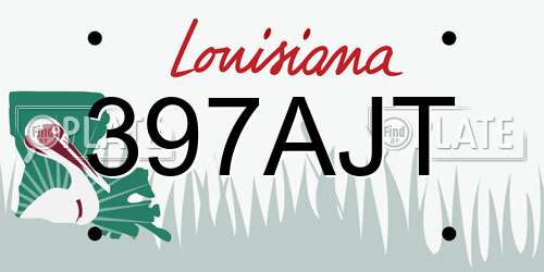 397AJT Louisiana License Plate