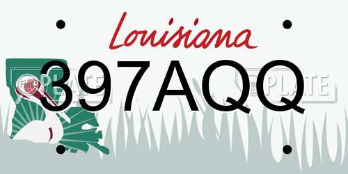 397AQQ Louisiana License Plate