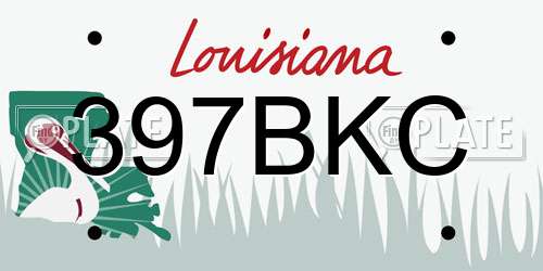 397BKC Louisiana License Plate