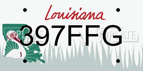 397FFG Louisiana License Plate