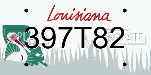 397T82 Louisiana License Plate