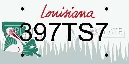 397TS7 Louisiana License Plate