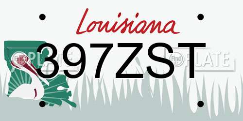 397ZST Louisiana License Plate