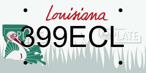 399ECL Louisiana License Plate