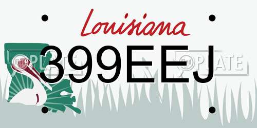 399EEJ Louisiana License Plate