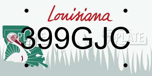 399GJC Louisiana License Plate