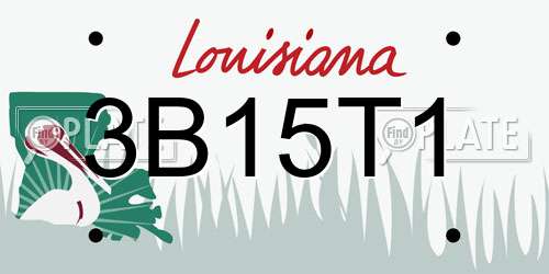 3B15T1 Louisiana License Plate