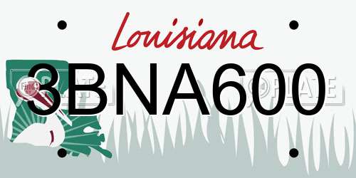3BNA600 Louisiana License Plate