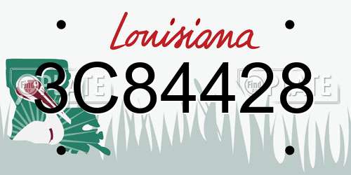 3C84428 Louisiana License Plate