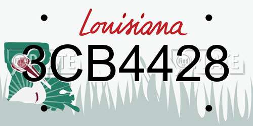 3CB4428 Louisiana License Plate