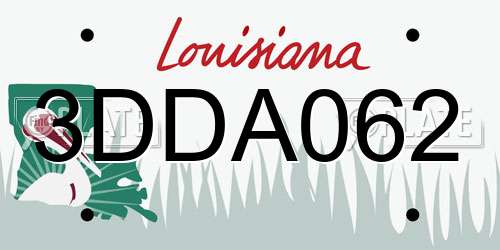 3DDA062 Louisiana License Plate