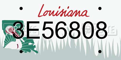 3E56808 Louisiana License Plate