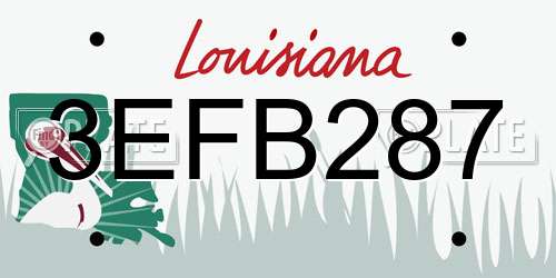 3EFB287 Louisiana License Plate
