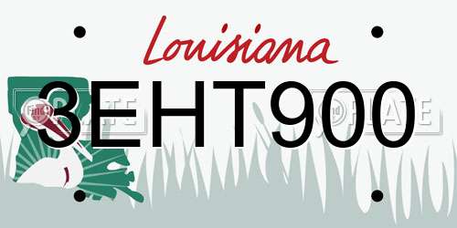 3EHT900 Louisiana License Plate
