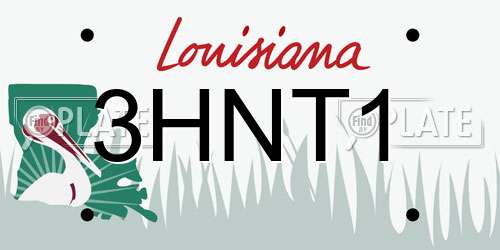 3HNT1 Louisiana License Plate