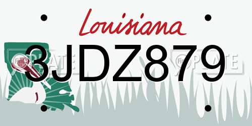 3JDZ879 Louisiana License Plate