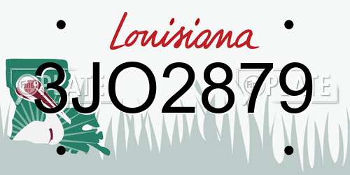 3JO2879 Louisiana License Plate