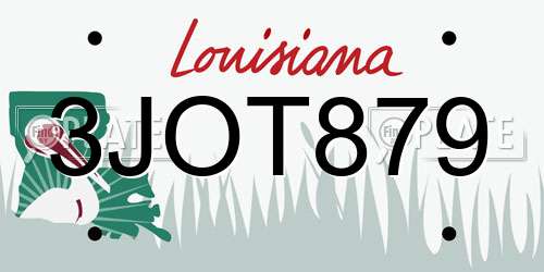 3JOT879 Louisiana License Plate