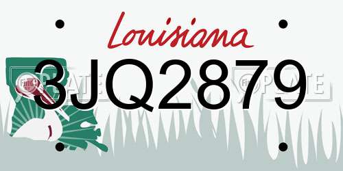 3JQ2879 Louisiana License Plate