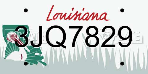 3JQ7829 Louisiana License Plate