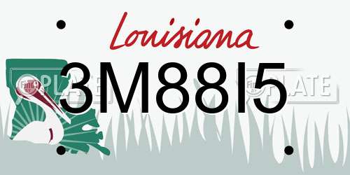 3M88I5 Louisiana License Plate