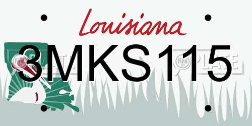 3MKS115 Louisiana License Plate