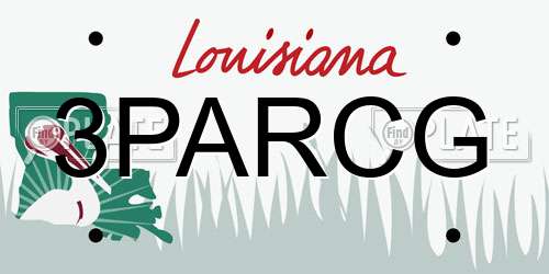 3PARCG Louisiana License Plate