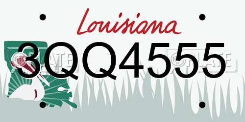 3QQ4555 Louisiana License Plate