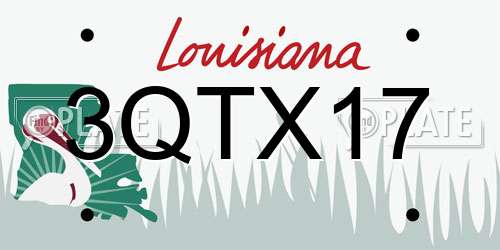3QTX17 Louisiana License Plate