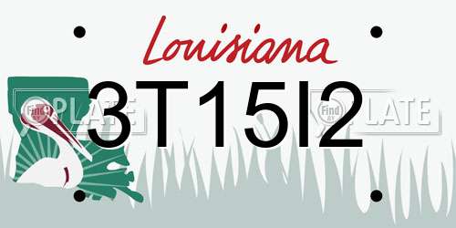 3T15I2 Louisiana License Plate