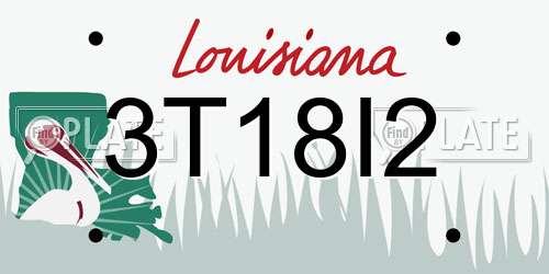 3T18I2 Louisiana License Plate