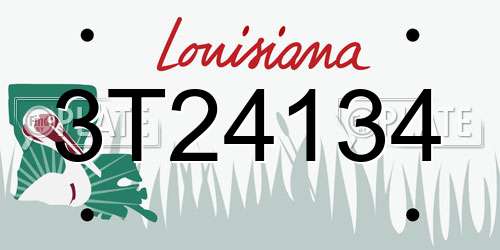 3T24134 Louisiana License Plate