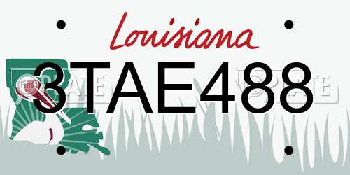 3TAE488 Louisiana License Plate