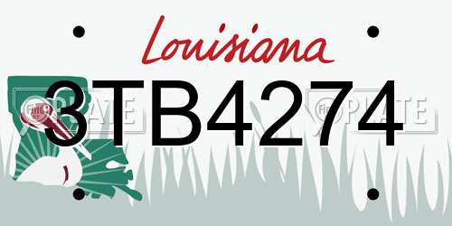 3TB4274 Louisiana License Plate
