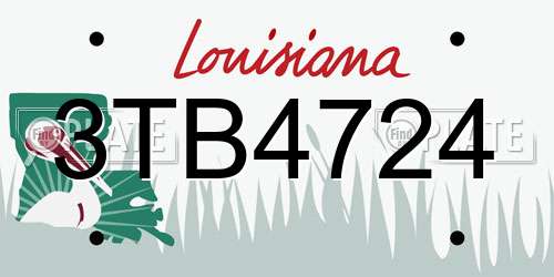 3TB4724 Louisiana License Plate