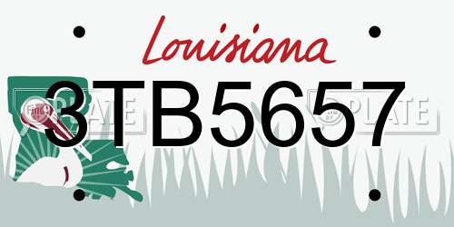 3TB5657 Louisiana License Plate