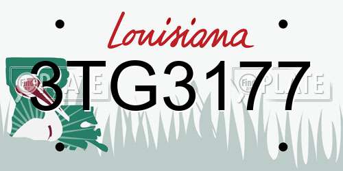 3TG3177 Louisiana License Plate