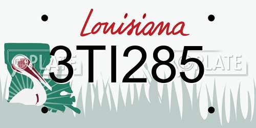 3TI285 Louisiana License Plate
