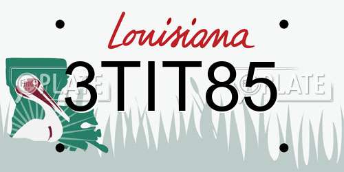 3TIT85 Louisiana License Plate
