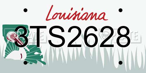 3TS2628 Louisiana License Plate