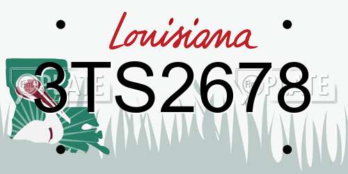 3TS2678 Louisiana License Plate