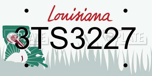 3TS3227 Louisiana License Plate
