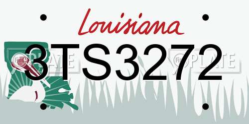 3TS3272 Louisiana License Plate