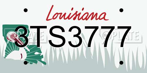 3TS3777 Louisiana License Plate