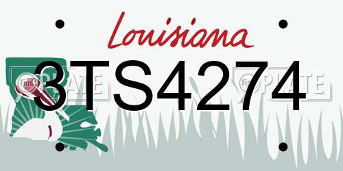 3TS4274 Louisiana License Plate