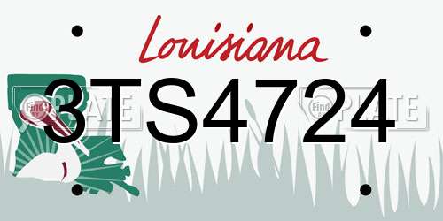 3TS4724 Louisiana License Plate
