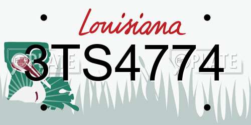 3TS4774 Louisiana License Plate