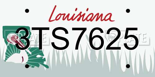 3TS7625 Louisiana License Plate
