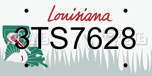 3TS7628 Louisiana License Plate